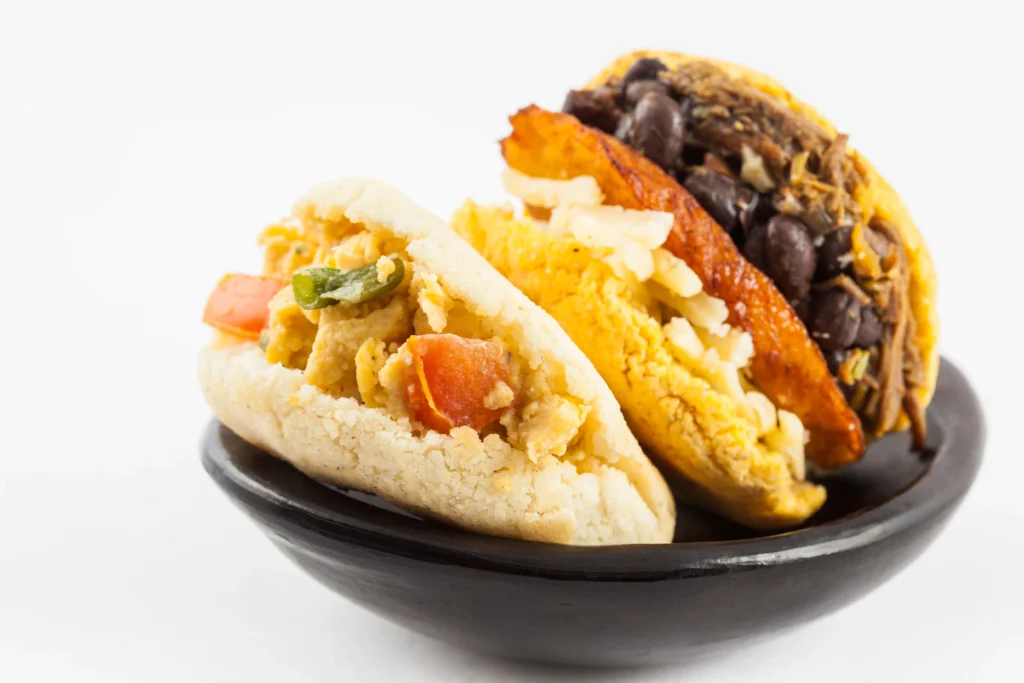 Arepas, traditional Colombian corn cakes 