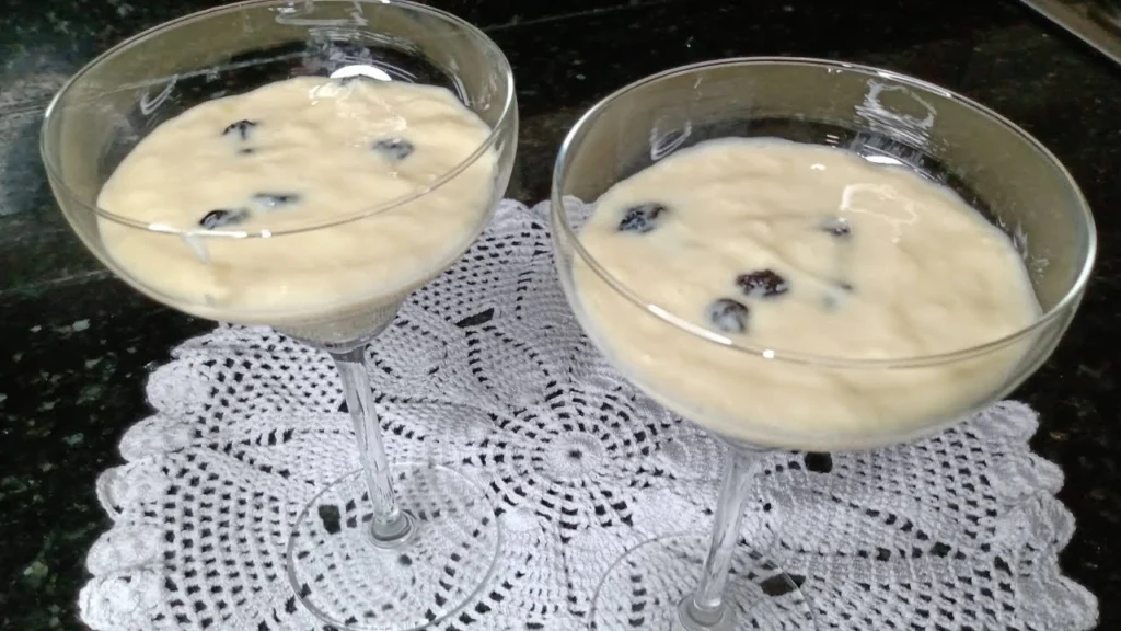 Traditional Colombian Postre de Natas dessert made with milk and cream