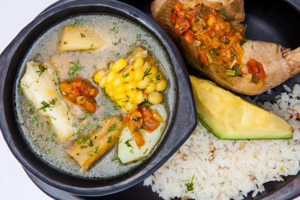 Traditional Colombian soup from Valle del Cauca region